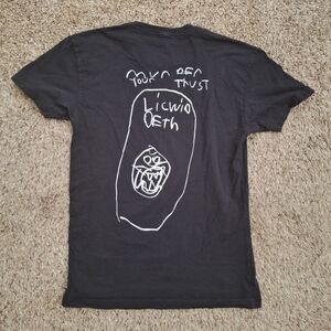 Liquid Death Official "Licwid Deth" Graphic T-Shirt Size Medium Black
